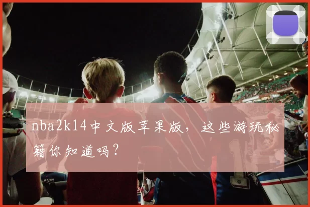 nba2k14中文版苹果版，这些游玩秘籍你知道吗？